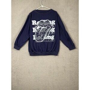 Rolling Stones Sweatshirt Womens XL Blue White